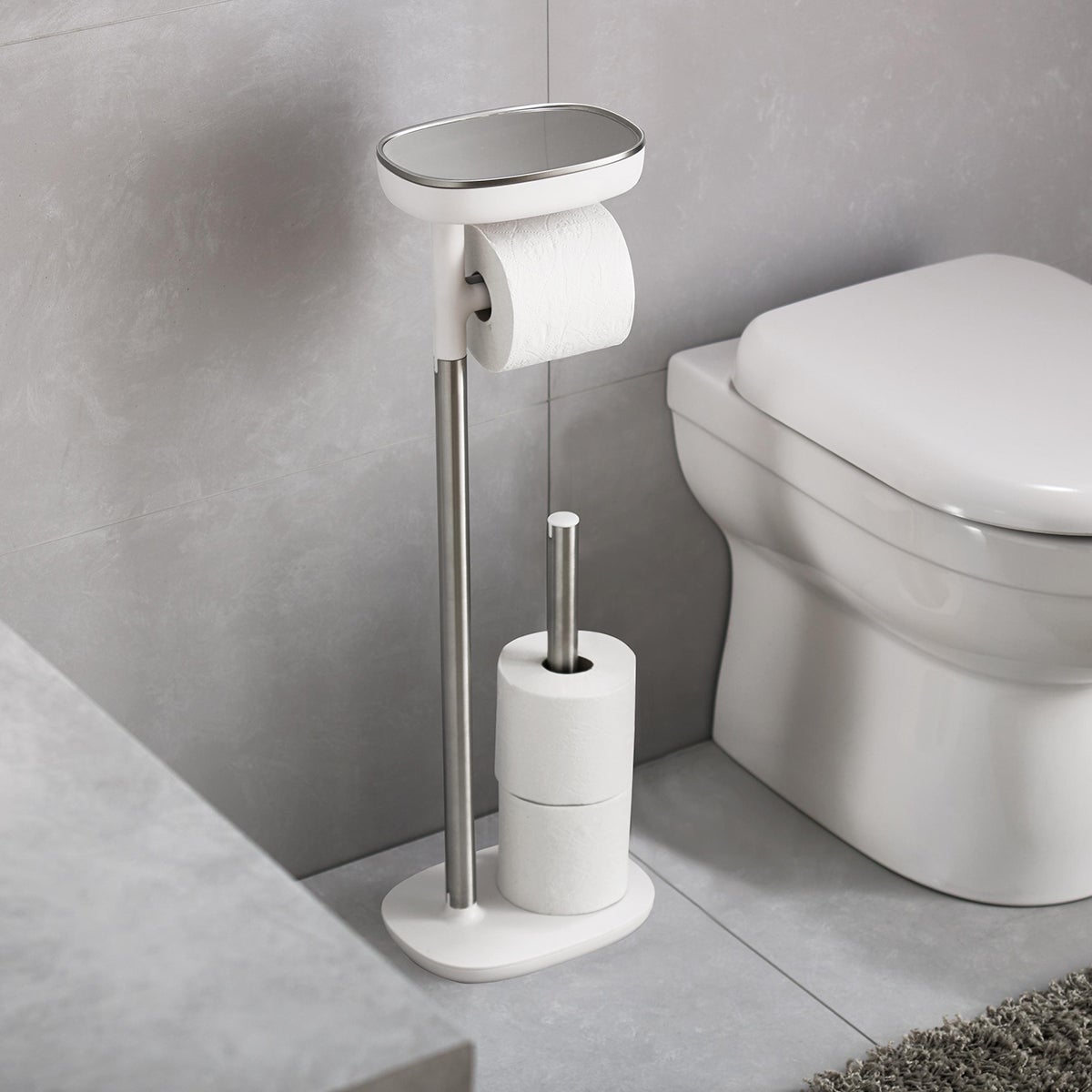 トイレ収納 Toilet paper holder Joseph Joseph EasyStore Standing Toilet Paper Holder | The